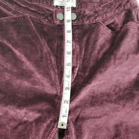 We The Free Velvet Pants Womens 28 Regular Burgundy Red Sweet Jane Skinny Jeans - Picture 8 of 11